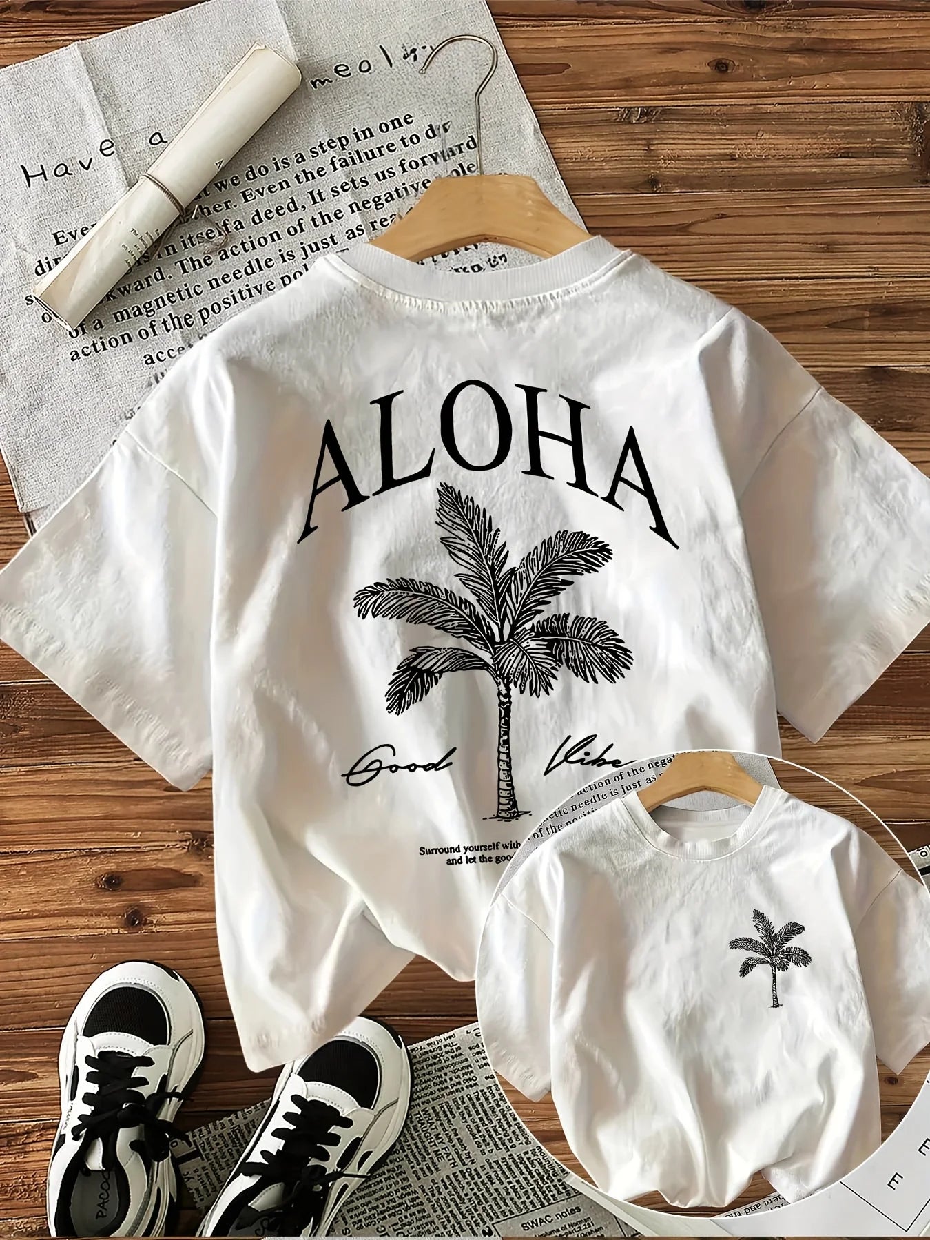Women's Aloha Good Vibes Graphic Print T-Shirt
